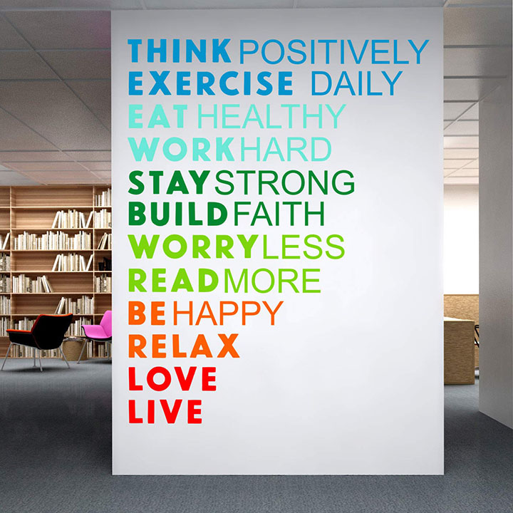 StickMe Paper Think Positively Wall Sticker