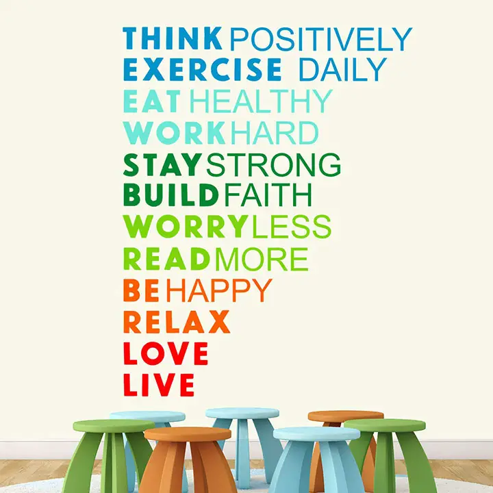 stickme paper think positively wall sticker