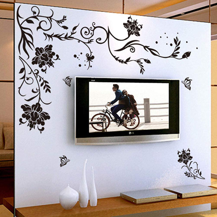 wall stickers led tv background