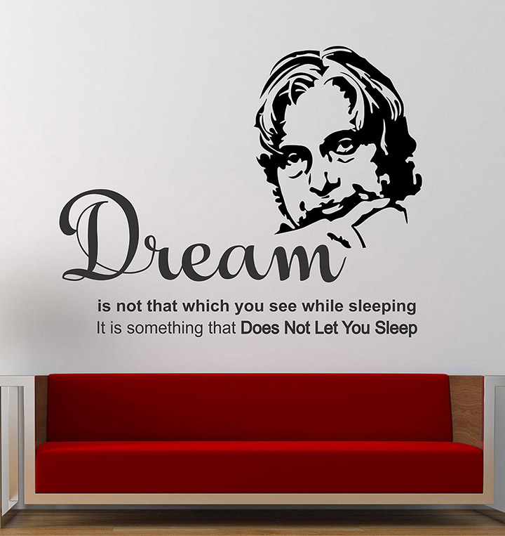 Wallstick 'D.R. A. P. J. Abdul Kalam' Wall Sticker