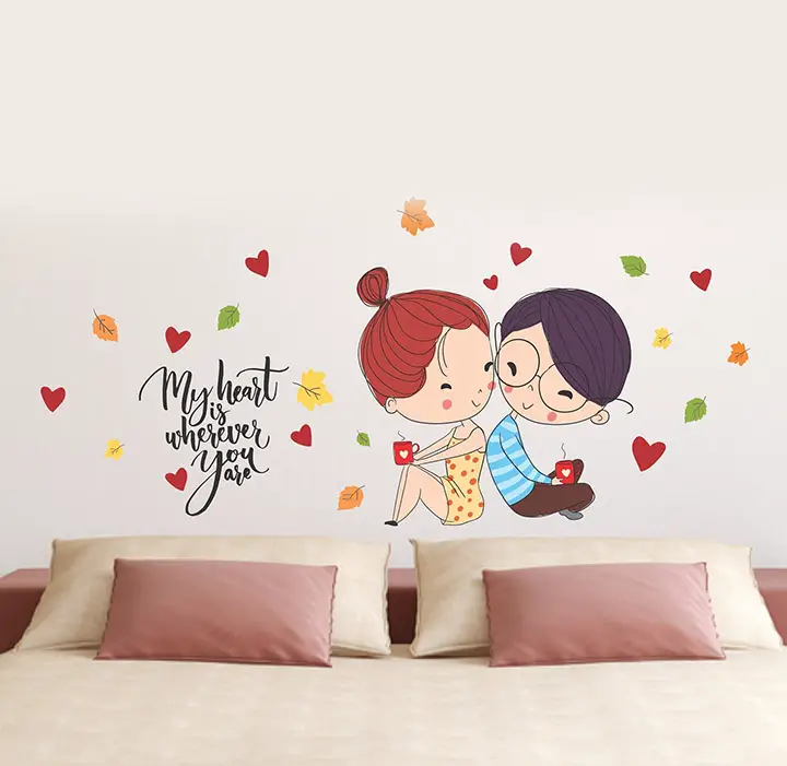 Wallstick 'My Heart is Wherever You are' Wall Sticker