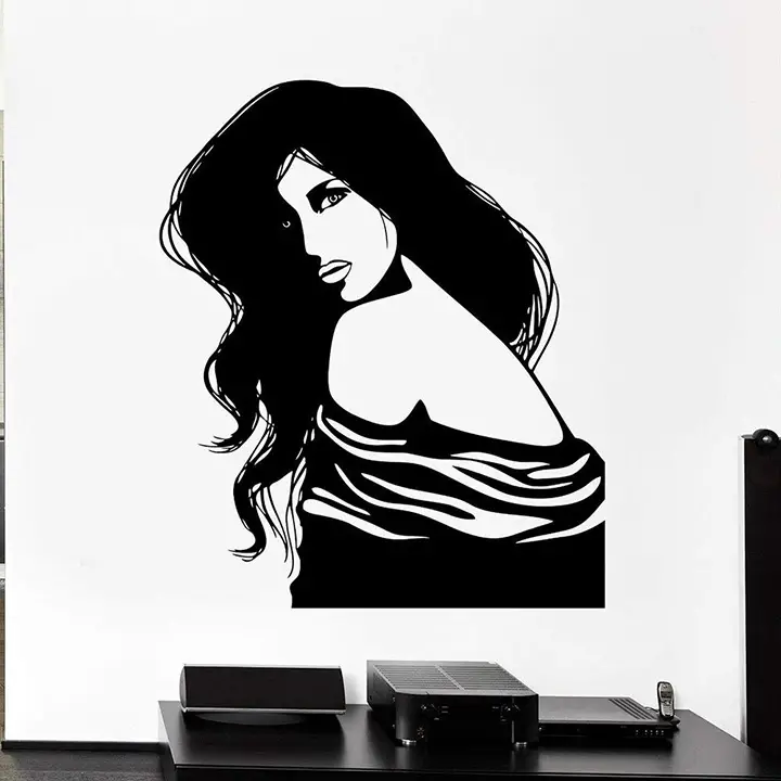 adult wall decal bedroom sexy girl beautiful woman posing view nude hot stickers