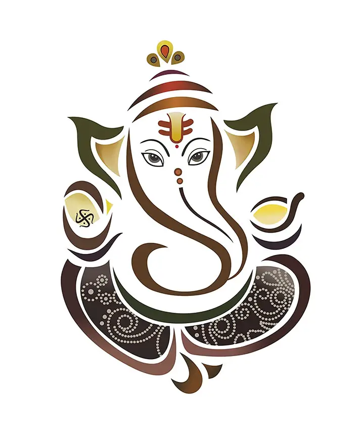 decals design 'modern elegant ganesha god' wall sticker