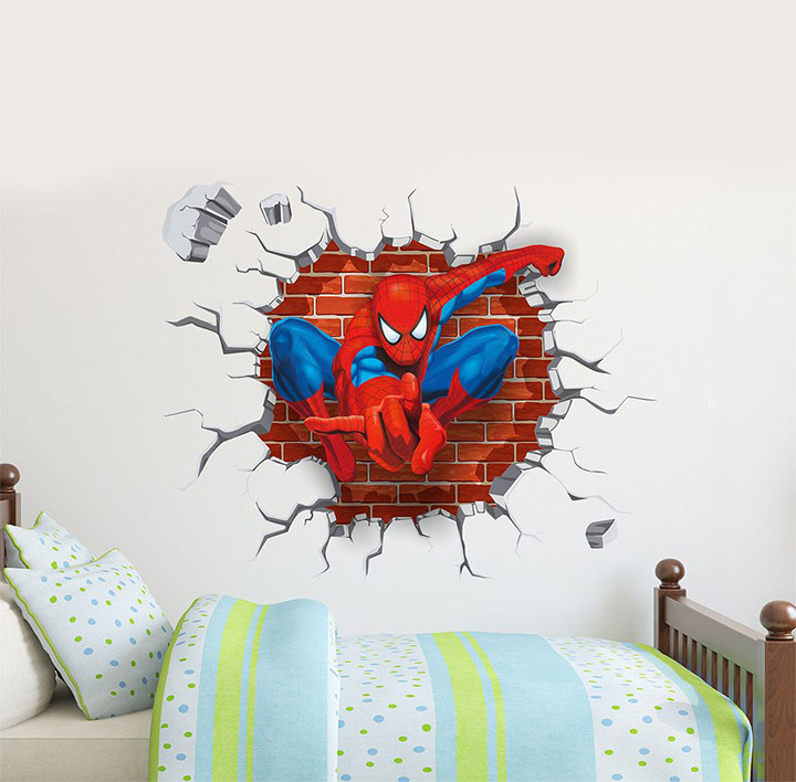 decals design 'spiderman super hero cartoon' wall sticker