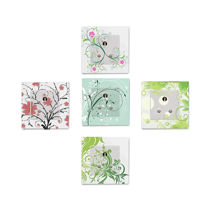 floral design switchboard wall sticker