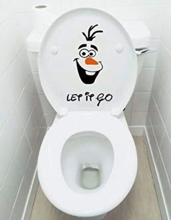 funny toilet olaf sticker