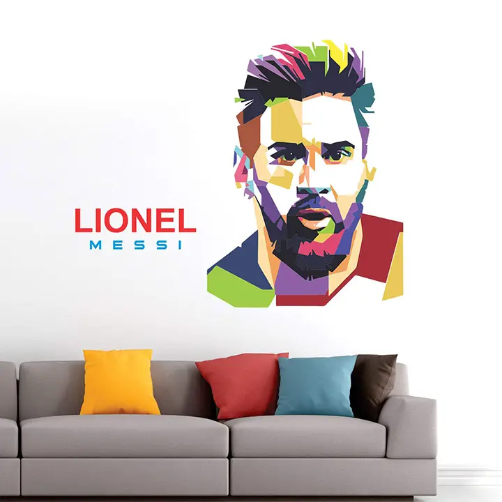 'lionel messi - football - sports - inspiration - creative wall sticker '