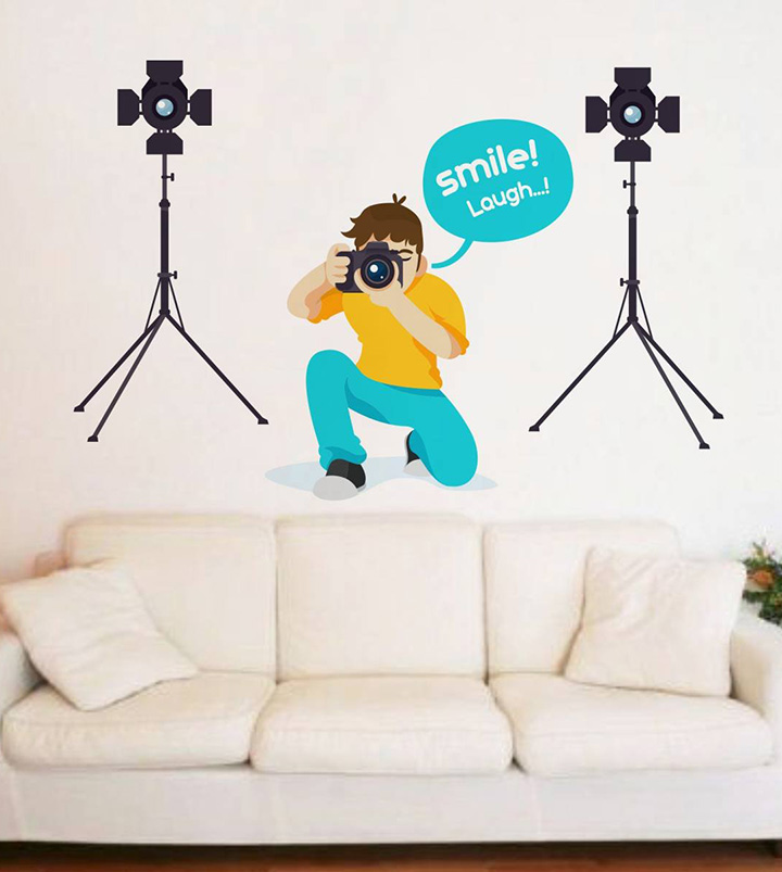 rawpockets 'smile and laugh creative' wall sticker