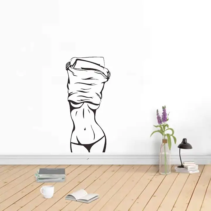 sexy girl wall sticker creative living room bedroom decoration