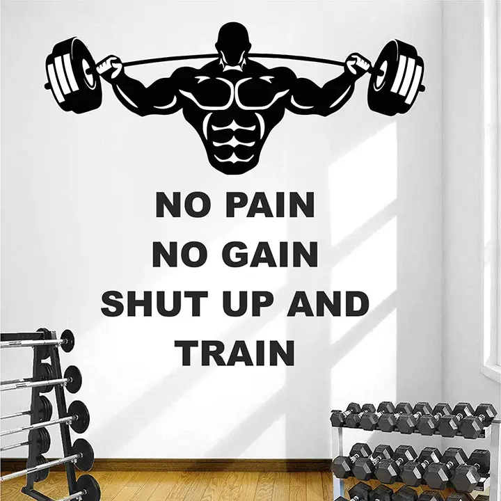 stickme gym fitness sports workout wall sticker