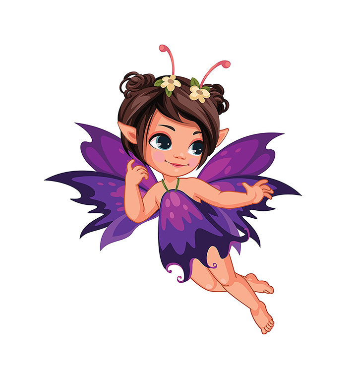 violet fairy wall stickers