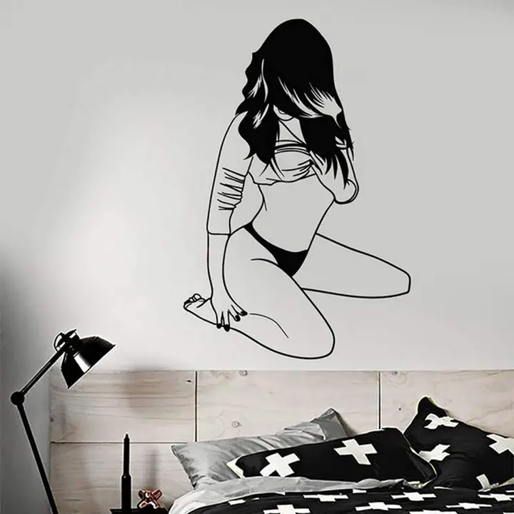 wall decal hot sexy girl adult bedroom