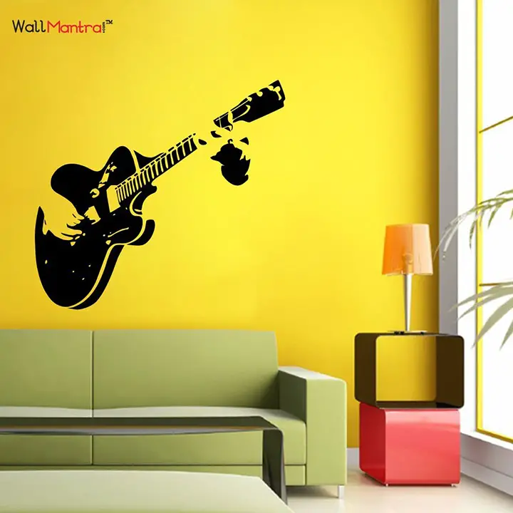 wallmantra vinyl guitar wall sticker