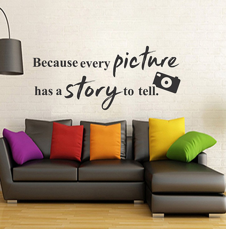 wallstick 'picture quotes camera' wall sticker