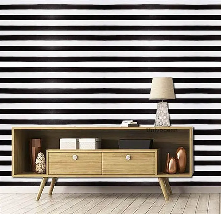Black and White Striped Wall Sticker