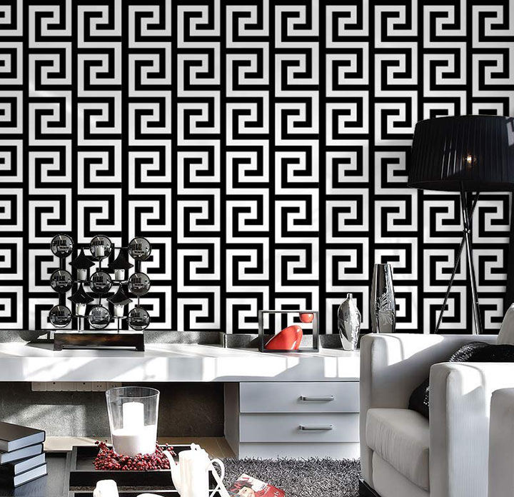 Black and White self adhesive Wall Sticker