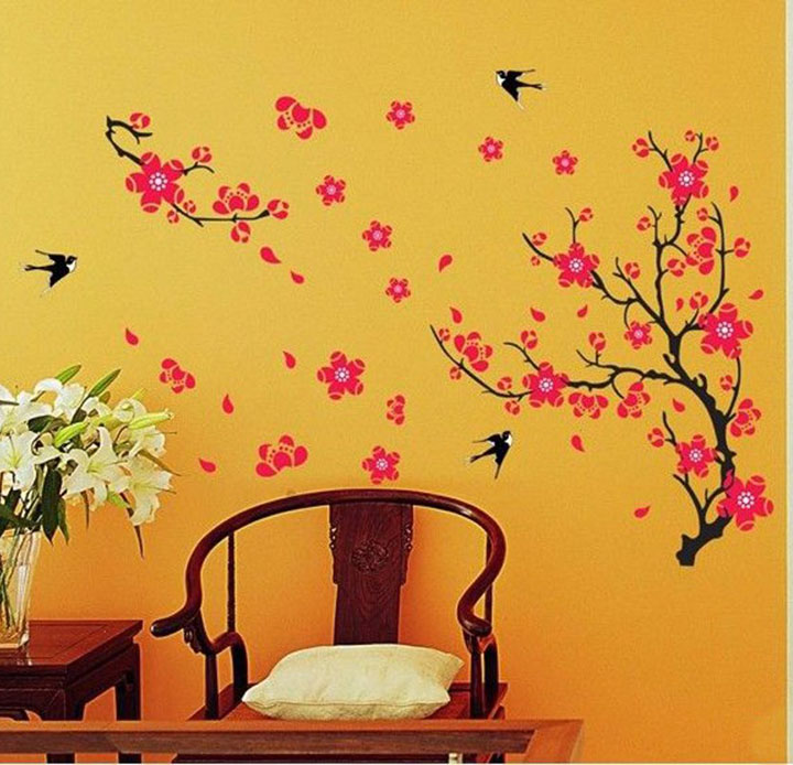 Branch with Flowers' Wall Sticker