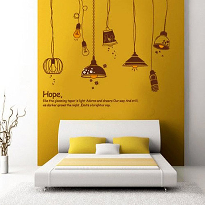 'Crazy Lamps' Wall Sticker