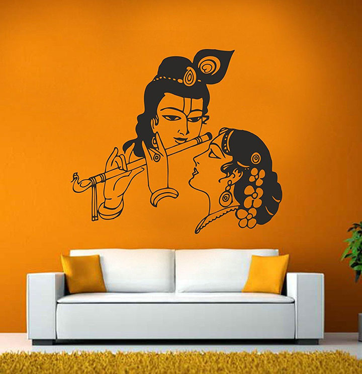 DECOR Kafe 'Radha & Krishna Wall Sticker