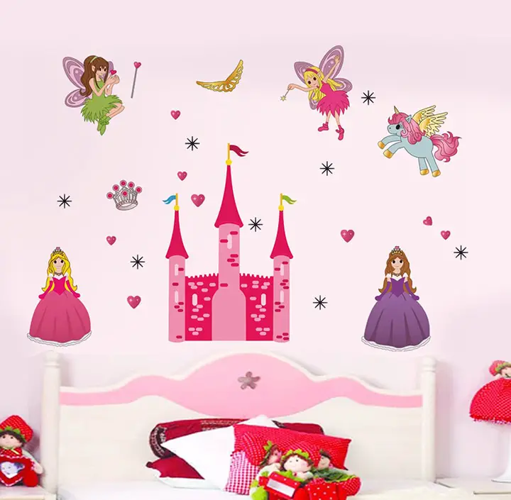 Decals Design 'Disney Princess and Castle' Wall Sticker
