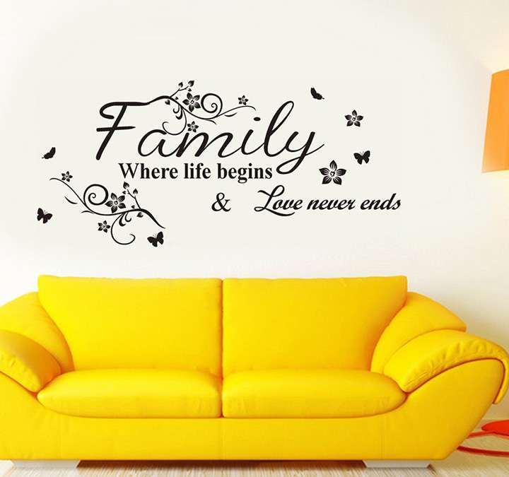 Decals Design 'Family Where Life Begins' Wall Sticker