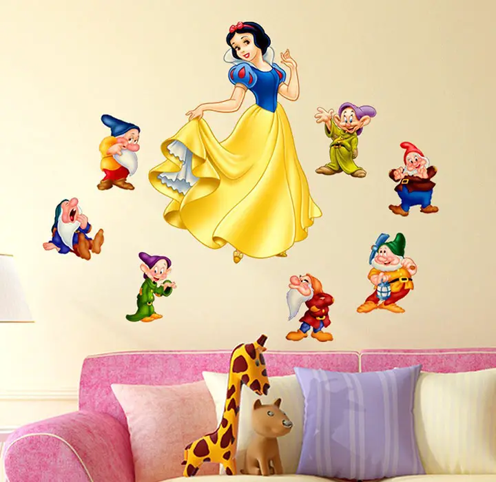 Decals Design 'Princess Snow White and The Seven Dwarfs' Wall Sticker