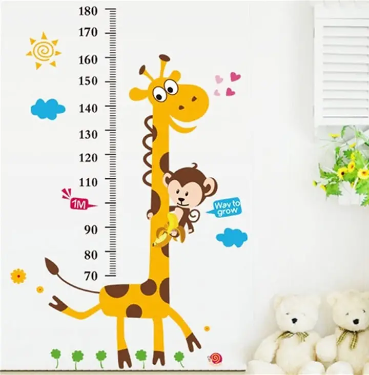 Decals Design StickersKart Wall Stickers Kids Giraffe Height Chart
