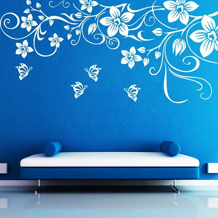 Stylish And Creative Wall Stickers For Blue Walls