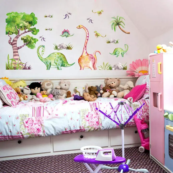 Dinosaur and Tree Wall Stickers DIY Kids Room Nursery