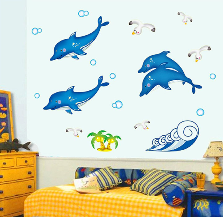 Glowing Dolphin wall Stickers for kids room