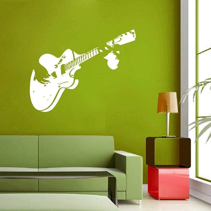 guitar music self adhesive wall stickers