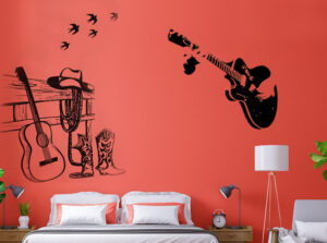 guitar wall stickers