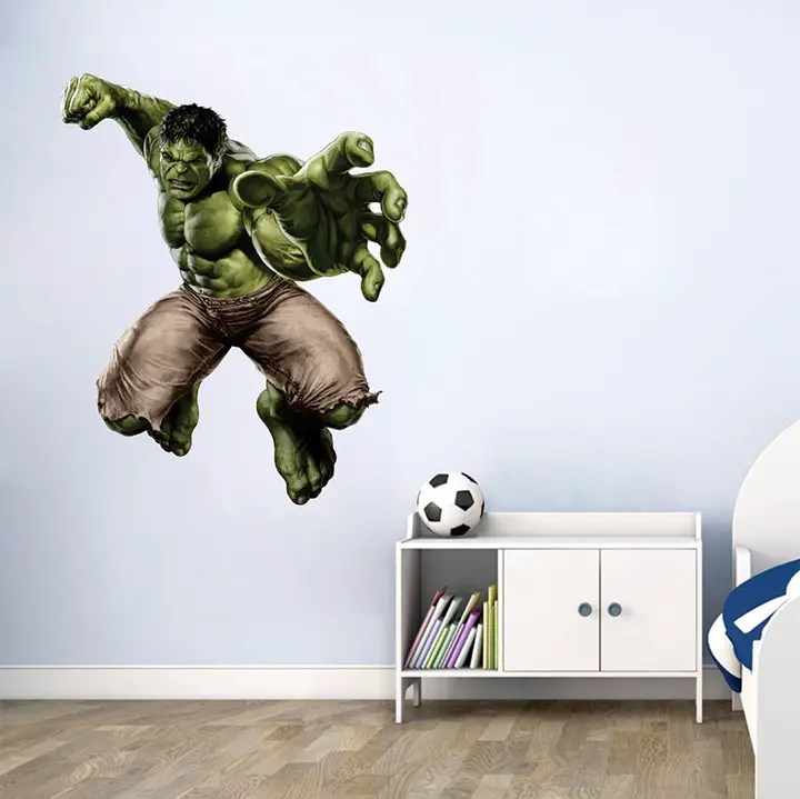 Hulk breaking the wall, wall sticker