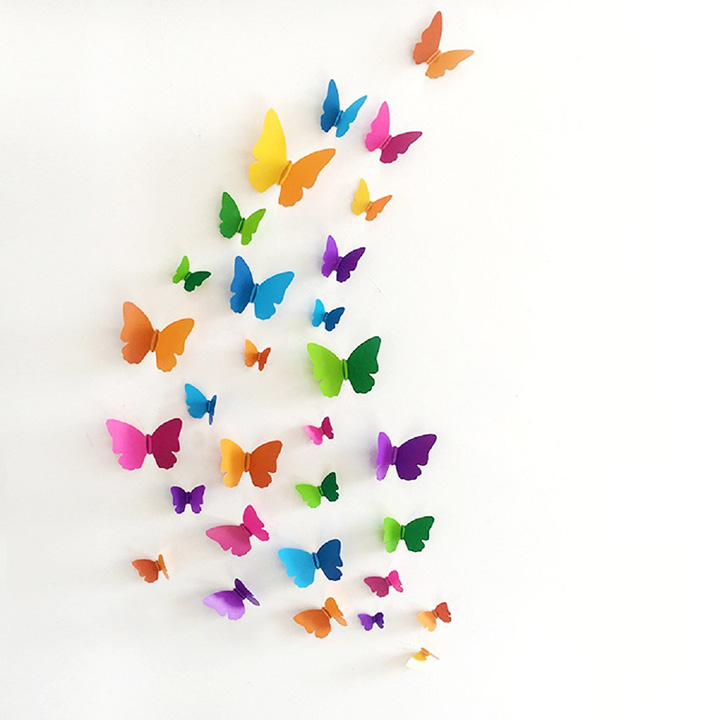 jaamso royals 'multi color 3d butterflies' wall sticker