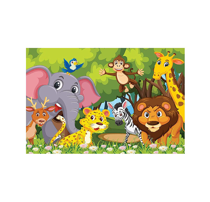jungle family cartoon wall stickers