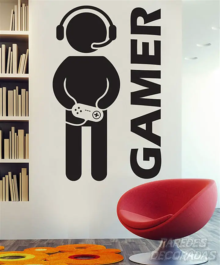Paper Plane Design Gamer Wall Decal For Boys Room