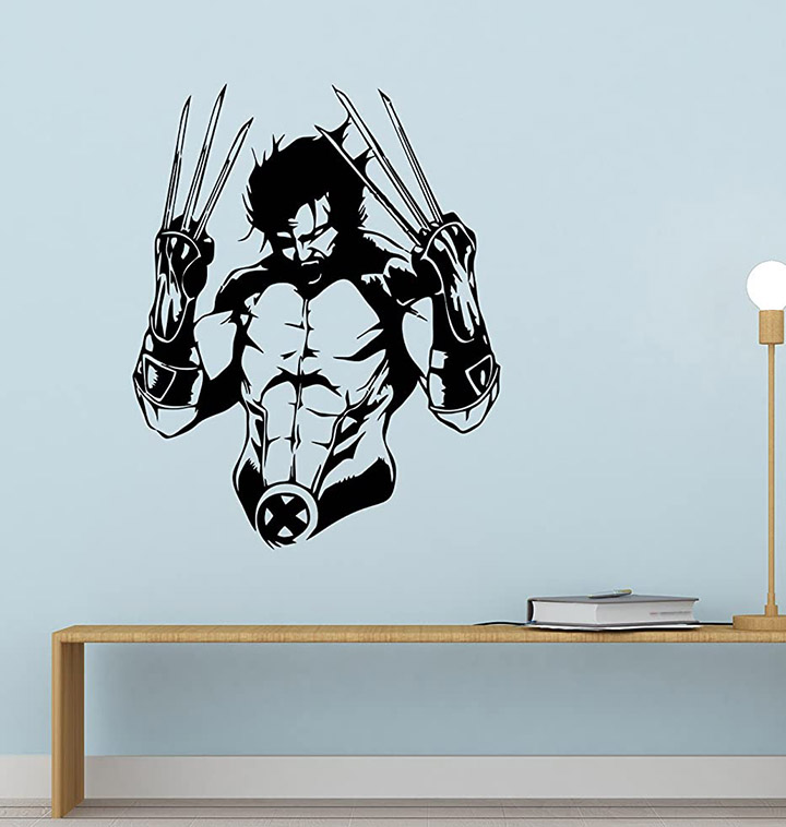 Paper Plane Design Wolverine Kids Boys Wall Stickers