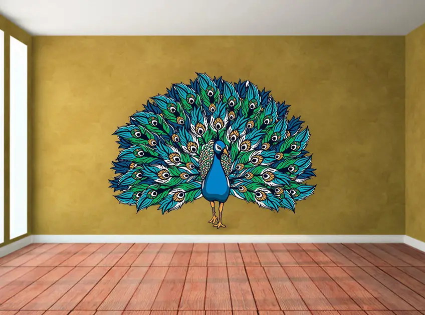 peacock wall stickers for living room