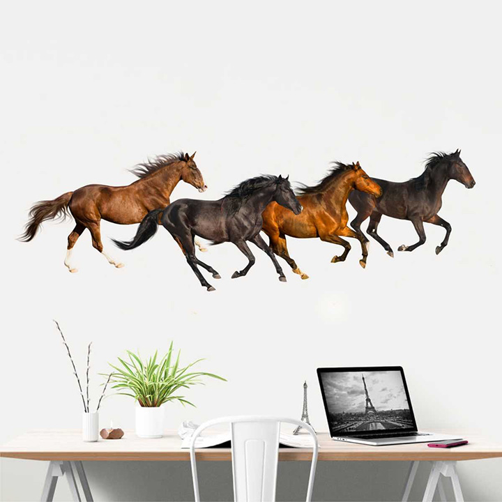 rawpockets the horse family' wall stickers