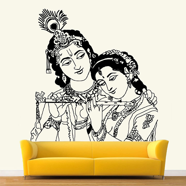 StickMe 'Lord - Radhe Krishna Wall Sticker