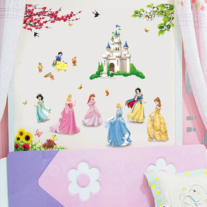 The Splash Vinyl Cute Princess Wall Sticker