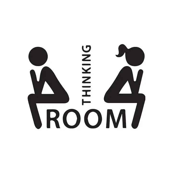 vinyl thinking room door stickers