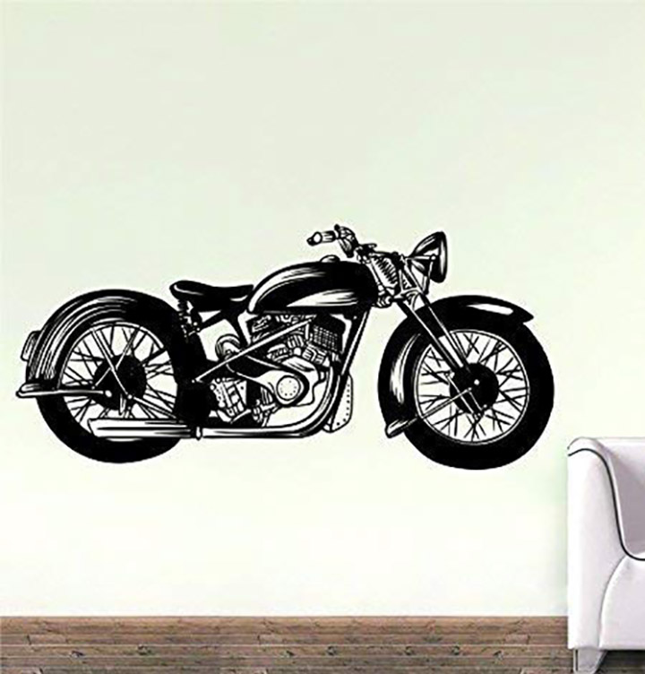 wall attraction bullet bike decal wall stickers