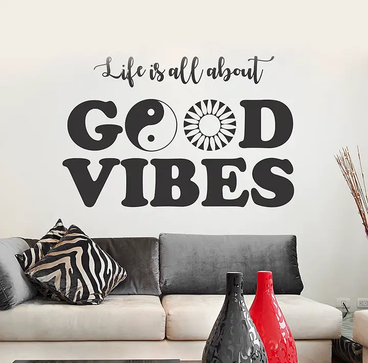 Wallstick 'Good Vibes' Wall Sticker