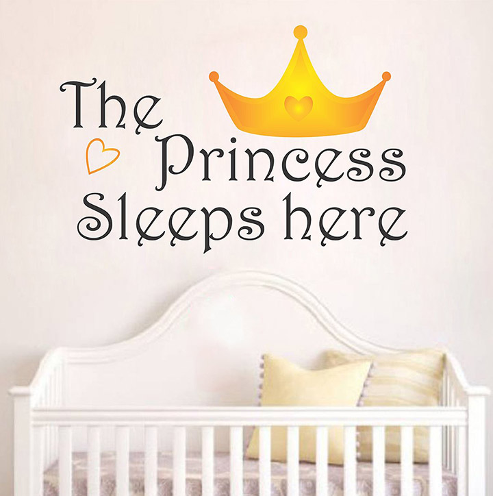 Wallstick 'The Princess Quotes' Wall Sticker