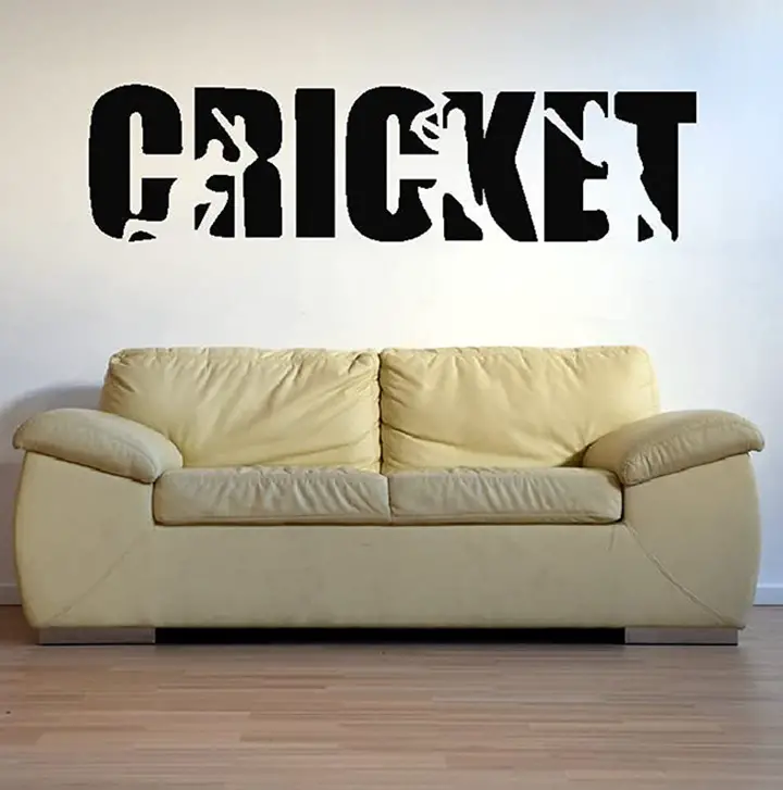 cricket sports wall sticker