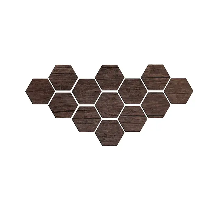 hexagon - wood wall stickers