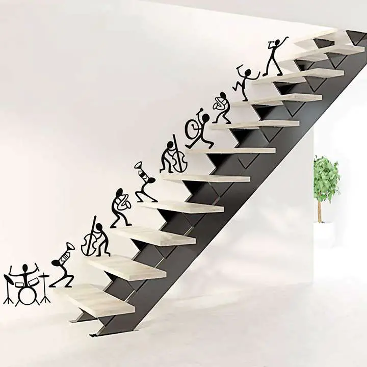 stickMe paper happy music band - doodle wall stair sticker
